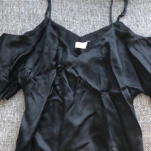 Black off the shoulder top